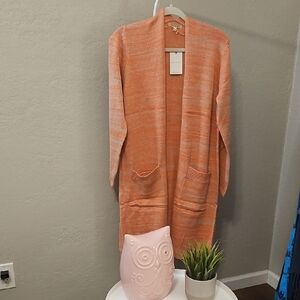 Skies Are Blue Tangerine Knit Cardigan